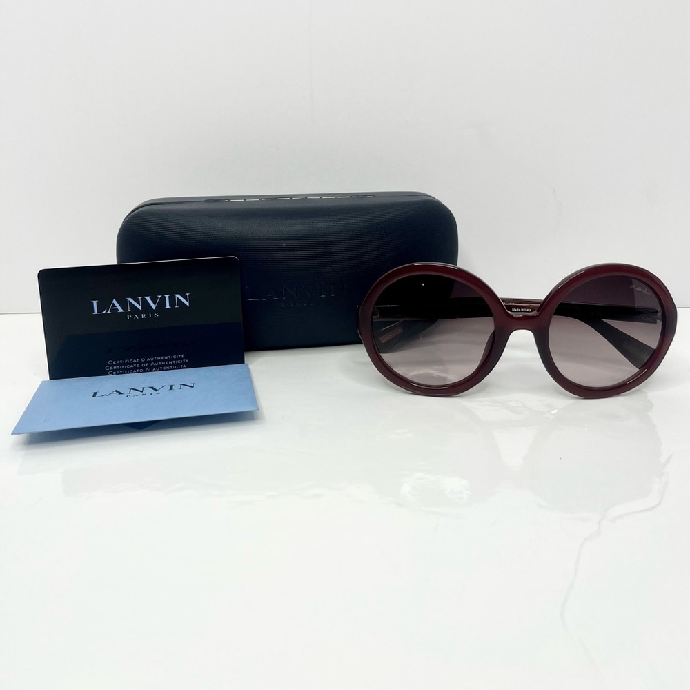 Lanvin ‘SLN 628’ Oversized Round Acetate Sunglasses